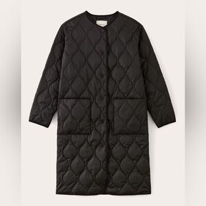 EVERLANE BLACK The Long Quilted Liner NWT